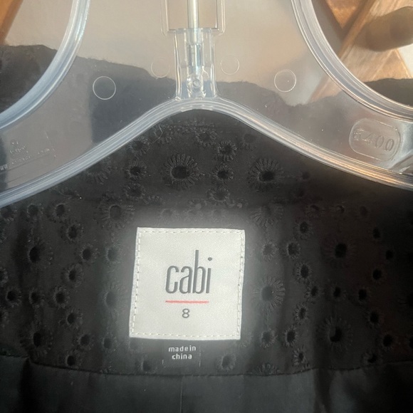 CAbi Black Flamenco Eyelet Blazer Long Sleeve Blazer Jacket EUC Sz 8 - Picture 8 of 10